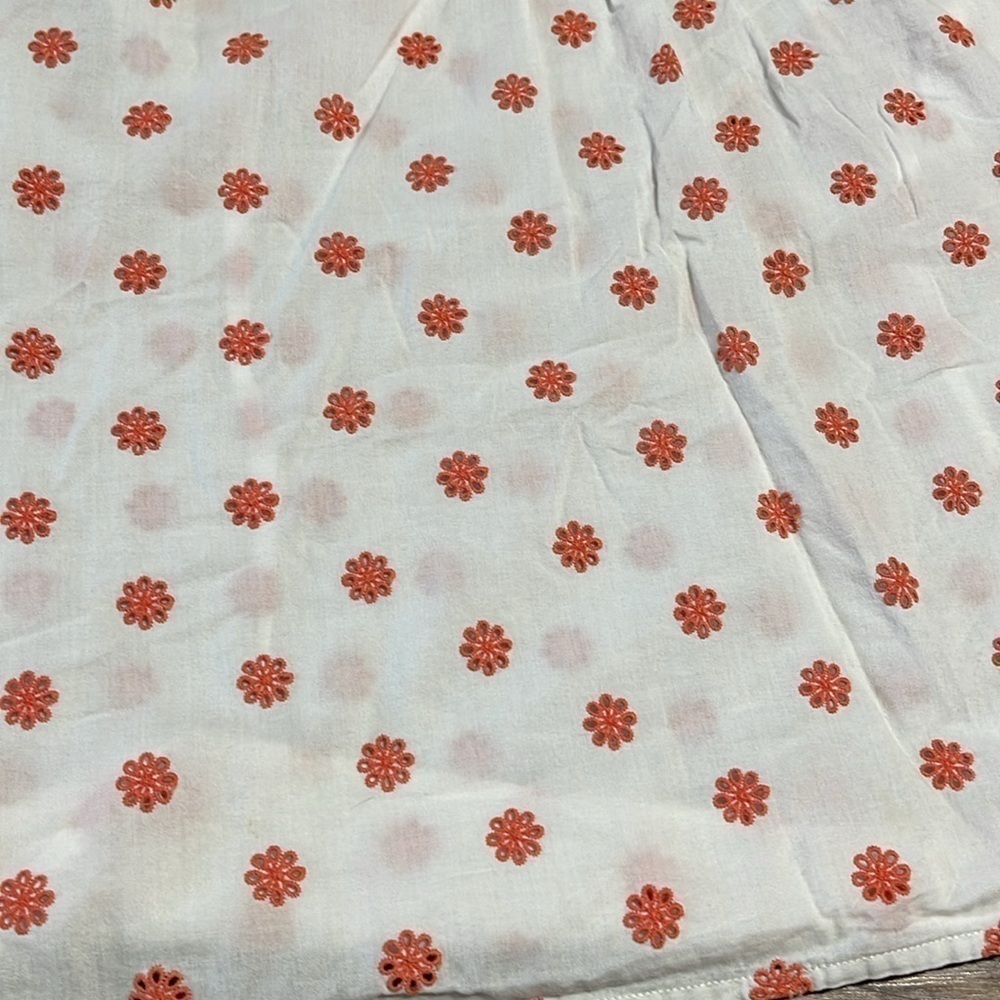 Robert Graham Floral Tunic Brandy Apricot and White Eyelet Embroidery Size M - Picture 4 of 10